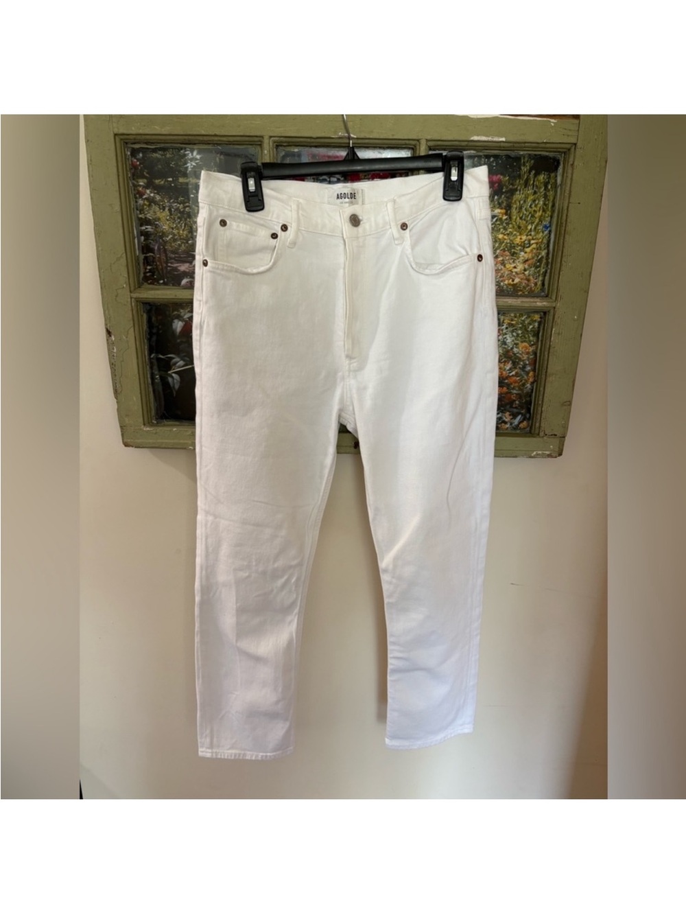 AGOLDE Riley Crop White Pants